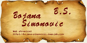 Bojana Simonović vizit kartica